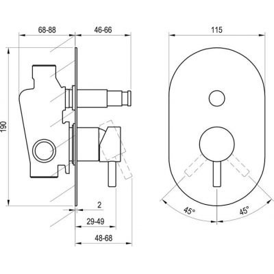 Ravak Espirit bateria wannowo-prysznicowa podtynkowa ES 061.60GLB złoto szczotkowane X070608