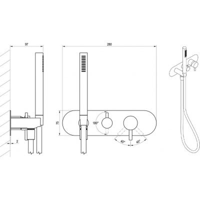 Ravak Espirit bateria wannowo-prysznicowa podtynkowa złoty szczotkowany X070611
