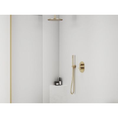 Ravak Espirit bateria wannowo-prysznicowa podtynkowa złoty szczotkowany X070612