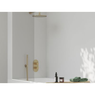 Ravak Espirit bateria wannowo-prysznicowa podtynkowa z termostatem złoty szczotkowany X070613