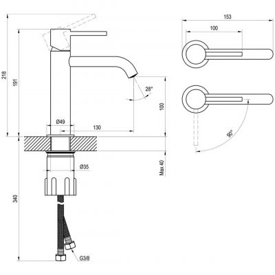 Ravak Espirit bateria umywalkowa stojąca ES 012.01 BeCool złoty szczotkowany X070617