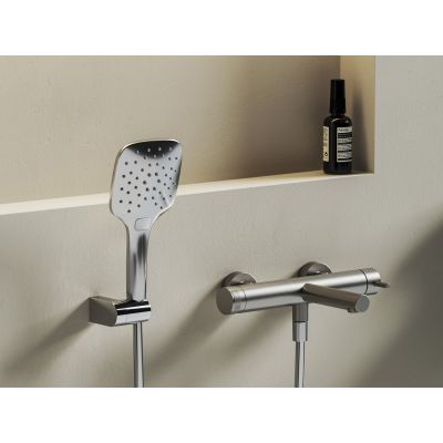 Ravak Nox bateria wannowo-prysznicowa ścienna stal nierdzewna szczotkowana X070646