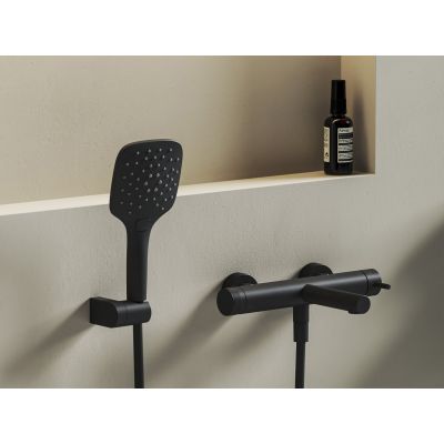 Ravak Nox bateria wannowo-prysznicowa ścienna czarna X070650