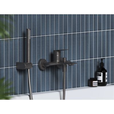 Ravak Plan bateria wannowo-prysznicowa ścienna grafit szczotkowany X070654