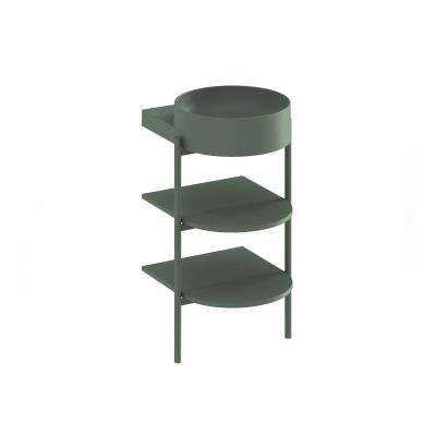 Ravak Yard szafka podumywalkowa 46,8x49,5x76,5 cm stojąca otwarta z półkami CS YARD 400 grey green D800008004