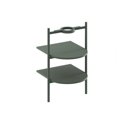 Ravak Yard szafka podumywalkowa 46,8x49,5x76,5 cm stojąca otwarta z półkami CS YARD 400 grey green D800008004