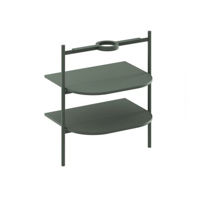 Ravak Yard szafka podumywalkowa 66,8x49,5x76,5 cm stojąca otwarta z półkami CS YARD 600 grey green D800008005