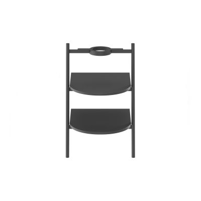 Ravak Yard szafka podumywalkowa 46,8x49,5x76,5 cm stojąca otwarta z półkami CS YARD 400 stojąca czarna D80000D004