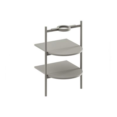 Ravak Yard szafka podumywalkowa 46,8x49,5x76,5 cm stojąca otwarta z półkami CS YARD 400 smoke grey D80000O004