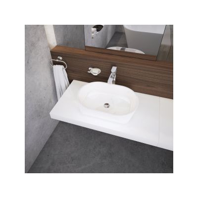 Ravak blat podumywalkowy 80 cm I prosty biały X000000839