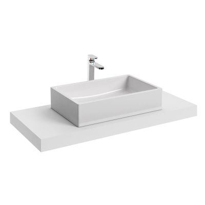Ravak blat podumywalkowy 80 cm I prosty biały X000000839