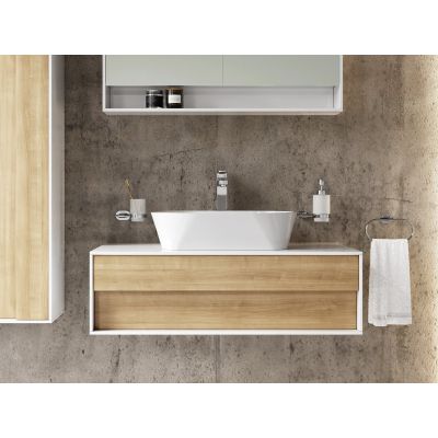 Ravak Step szafka 100x54x30,5 cm podumywalkowa wisząca biała-dąb X000001417