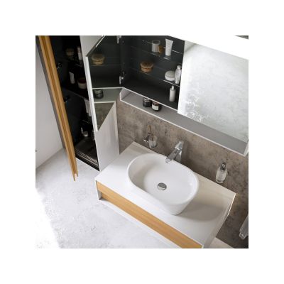 Ravak Step szafka 100x54x30,5 cm podumywalkowa wisząca biała-dąb X000001417