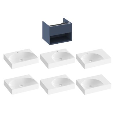 Ravak Lite szafka 60x45x43 cm podumywalkowa wisząca deepsea blue X000001857