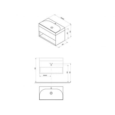 Ravak Lite szafka 60x45x43 cm podumywalkowa wisząca grey green X000001858
