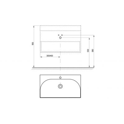Ravak Lite szafka 60x45x43 cm podumywalkowa wisząca smoke grey X000001859
