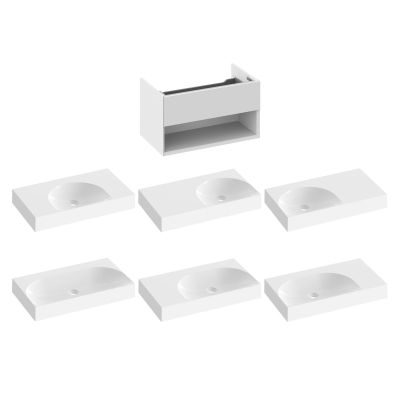 Ravak Lite szafka 80x45x43 cm podumywalkowa wisząca smoke grey X000001865