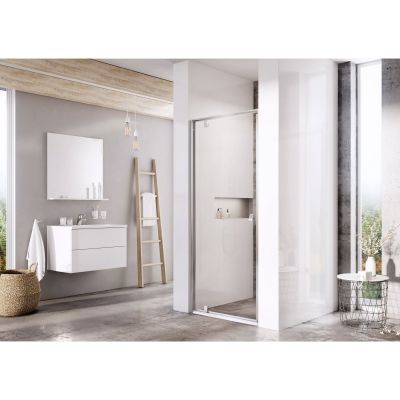 Ravak Pivot PDOP1-90 drzwi prysznicowe 90 cm polerowane aluminium/szkło przezroczyste 03G70C00Z1