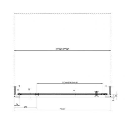 Ravak Nexty drzwi prysznicowe 80 cm uchylne czarny mat/szkło przezroczyste 03O40300Z1
