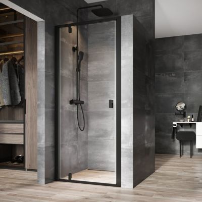 Ravak Nexty drzwi prysznicowe 90 cm czarne/szkło przezroczyste 03O70300Z1
