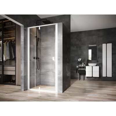 Ravak Nexty drzwi prysznicowe NDOP2 100 cm biały mat/szkło przezroczyste 03OA0E01Z1