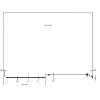 Ravak Blix II drzwi prysznicowe NBLDP2 120 cm rozsuwane czarny mat/szkło przezroczyste 0PMG0300Z1
