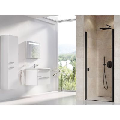 Ravak Chrome CSD1-80 drzwi prysznicowe 80 cm wnękowe czarny/szkło przezroczyste 0QV40300Z1