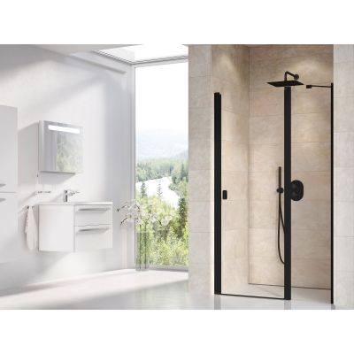 Ravak Chrome CSD2-110 drzwi prysznicowe 110 cm wnękowe czarny/szkło przezroczyste 0QVDC300Z1
