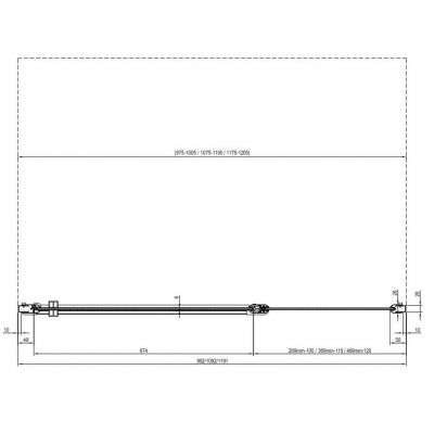 Ravak Chrome CSD2-110 drzwi prysznicowe 110 cm wnękowe satyna/szkło przezroczyste 0QVDCU00Z1