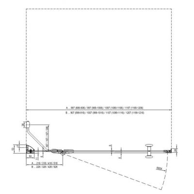 Ravak SmartLine SMSD2-100 A-L drzwi prysznicowe 100 cm uchylne lewe chrom/szkło przezroczyste 0SLAAA00Z1