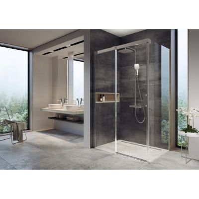 Ravak Matrix MSDPS-110/80 L kabina prysznicowa 110x80 cm prostokątna lewa polerowane aluminium/szkło przezroczyste 0WLD4C00Z1