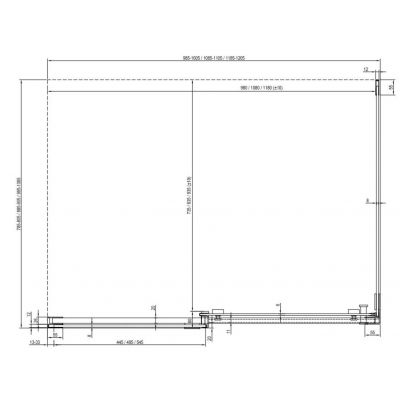 Ravak Matrix MSDPS-110/80 L kabina prysznicowa 110x80 cm prostokątna lewa polerowane aluminium/szkło przezroczyste 0WLD4C00Z1