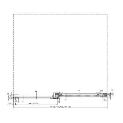 Ravak Matrix MSD2-100 R drzwi prysznicowe 100 cm przesuwne prawe polerowane aluminium/szkło przezroczyste 0WPA0C00Z1