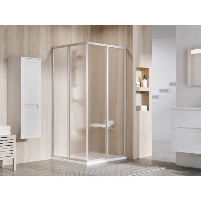 Ravak Supernova SRV2-75 S drzwi prysznicowe 75 cm przesuwne częściowe 1/2 satyna/szkło grape 14V30UO2ZG