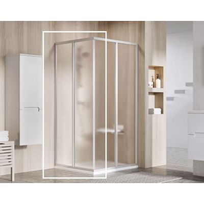 Ravak Supernova SRV2-75 S drzwi prysznicowe 75 cm przesuwne częściowe 1/2 satyna/szkło grape 14V30UO2ZG