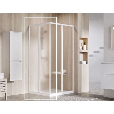 Ravak Supernova SRV2-80 S drzwi prysznicowe 80 cm przesuwne częściowe 1/2 biały/szkło grape 14V401O2ZG