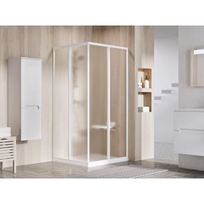 Ravak Supernova kabina prysznicowa  SRV2 + SRV2 90 cm kwadratowa biały połysk/szkło grape 14V701O2ZGS