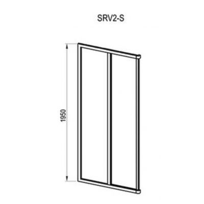 Ravak Supernova SRV2-90 S drzwi prysznicowe 90 cm przesuwne częściowe 1/2 czarny mat/szkło grape 14V703O2ZG