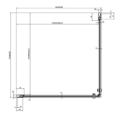 Ravak Chrome CRV1-80 drzwi prysznicowe 80 cm częściowe 1/2 biały/szkło przezroczyste 1QV40101Z1