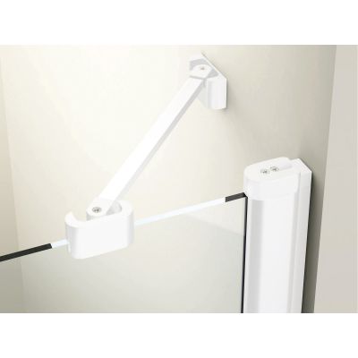 Ravak Chrome CRV2-80 drzwi prysznicowe 80 cm częściowe 1/2 biały mat/szkło przezroczyste 1QV40E00Z1