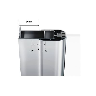 Ravak Chrome CRV1-90 drzwi prysznicowe 90 cm częściowe 1/2 polerowane aluminium/szkło przezroczyste 1QV70C01Z1