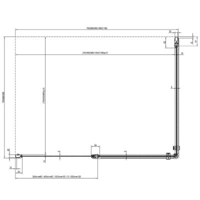 Ravak Chrome CRV1-90 drzwi prysznicowe 90 cm częściowe 1/2 satyna/szkło przezroczyste 1QV70U01Z1