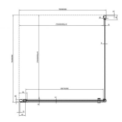 Ravak Chrome CRV1-100 drzwi prysznicowe 100 cm częściowe 1/2 polerowane aluminium/szkło przezroczyste 1QVA0C01Z1