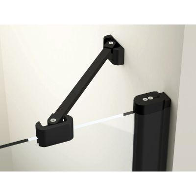 Ravak Chrome CRV2-110 drzwi prysznicowe 110 cm częściowe 1/2 czarna/szkło przezroczyste 1QVD0300Z1