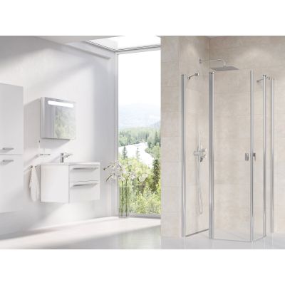 Ravak Chrome CRV2-110 drzwi prysznicowe 110 cm częściowe 1/2 polerowane aluminium/szkło przezroczyste 1QVD0C00Z1