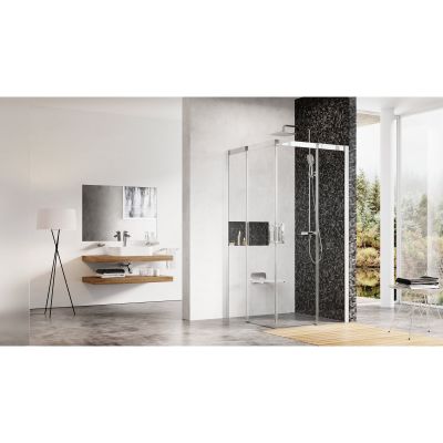 Ravak Matrix MSRV4-100/100 kabina prysznicowa 100x100 cm kwadratowa satyna/szkło przezroczyste 1WVAAU00Z1