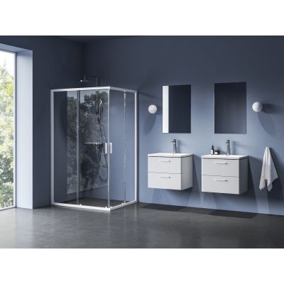 Ravak Blix II kabina prysznicowa NBLRV2K 80 cm biały mat/szkło przezroczyste 1XM40E00Z1