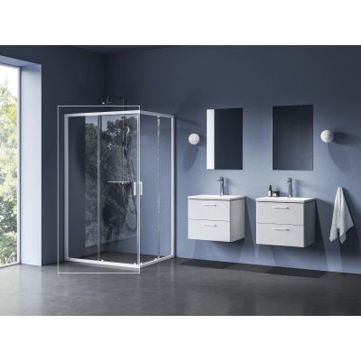 Ravak Blix II kabina prysznicowa NBLRV2K 80 cm biały mat/szkło przezroczyste 1XM40E00Z1