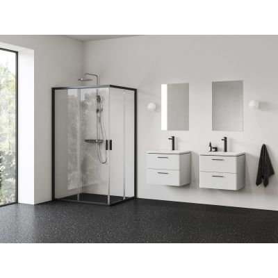 Ravak Blix II kabina prysznicowa NBLRV2K 90 cm czarna/szkło przezroczyste 1XM70300Z1