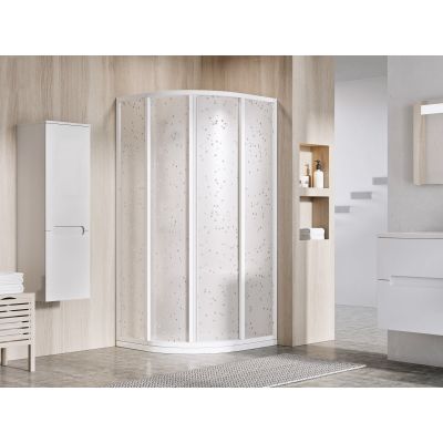 Ravak Supernova SKCP4-80 kabina prysznicowa 80x80 cm półokrągła biały/pearl 3114O10211